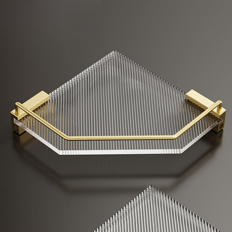 Frendorf | Modernes Badezimmerzubehörset aus Goldmetall und Acryl Badezubehörset