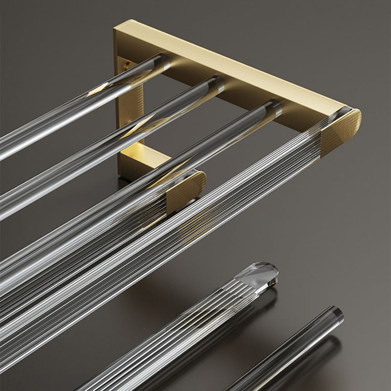 Frendorf | Modernes Badezimmerzubehörset aus Goldmetall und Acryl Badezubehörset