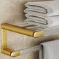 Frendorf | Modernes Badezimmerzubehörset aus Goldmetall und Acryl Badezubehörset