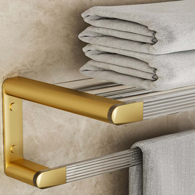 Frendorf | Modernes Badezimmerzubehörset aus Goldmetall und Acryl Badezubehörset