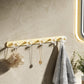 Frendorf | Modernes Badezimmerzubehörset aus Goldmetall und Acryl Badezubehörset