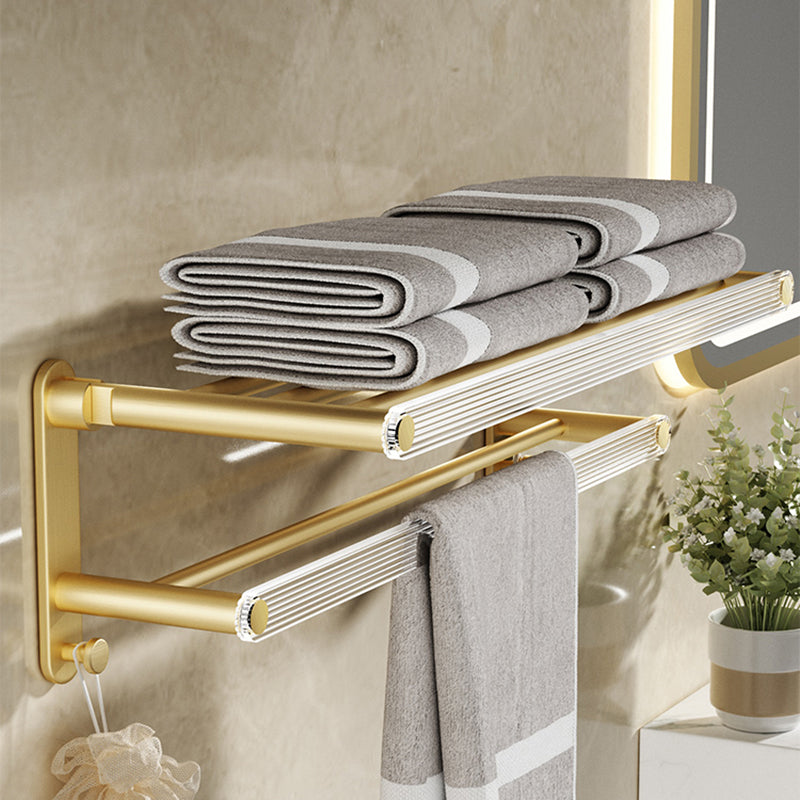 Frendorf | Modernes Badezimmerzubehörset aus Goldmetall und Acryl Badezubehörset