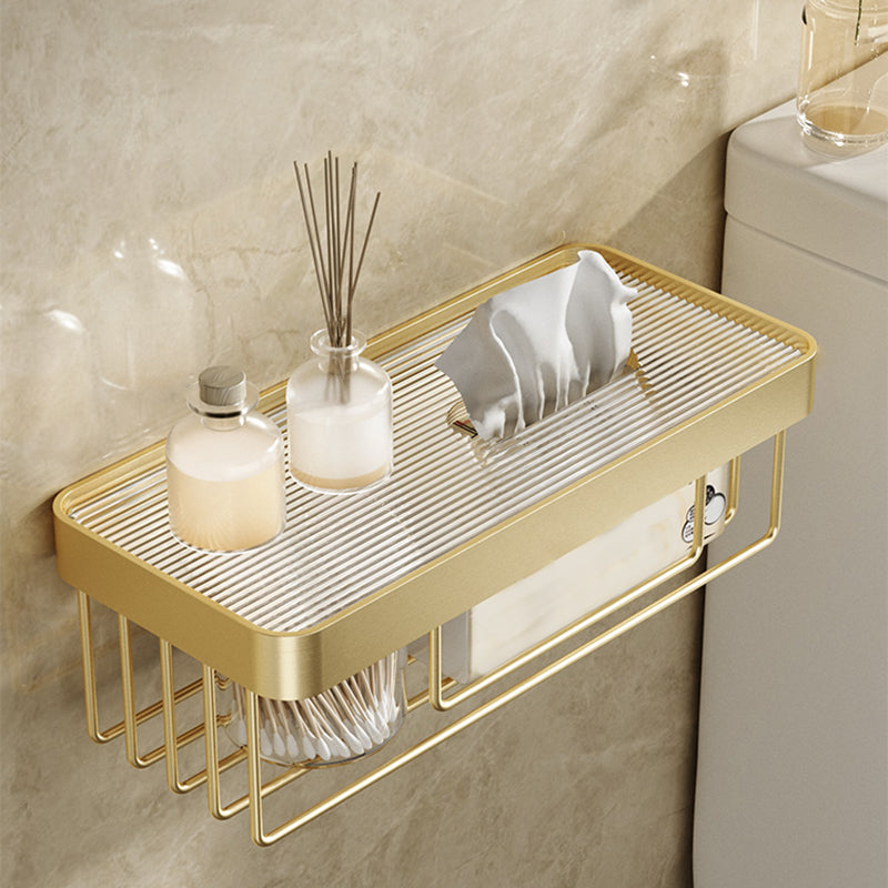 Frendorf | Modernes Badezimmerzubehörset aus Goldmetall und Acryl Badezubehörset