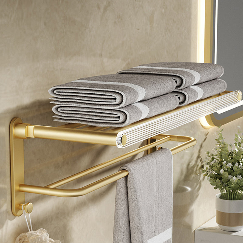 Frendorf | Modernes Badezimmerzubehörset aus Goldmetall und Acryl Badezubehörset