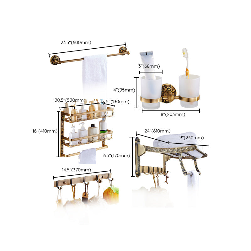 Frendorf | Traditionelles Badezimmer-Zubehör Hardware-Set Messing Badezimmer Hardware