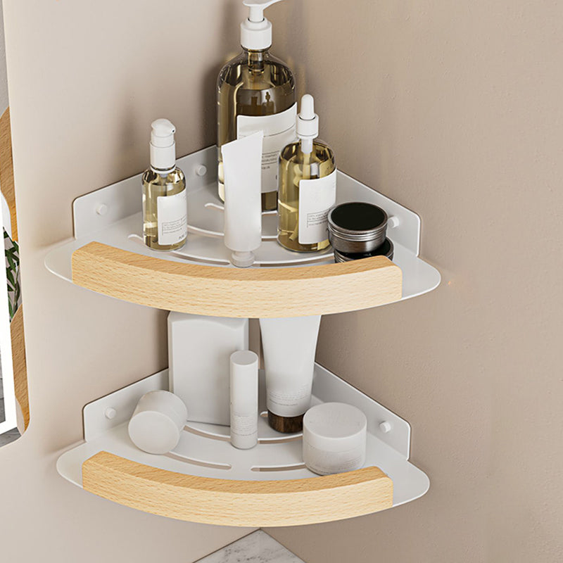 Frendorf | Weißes Metall- und Massivholz-Badezimmer-Zubehör-Hardware-Set