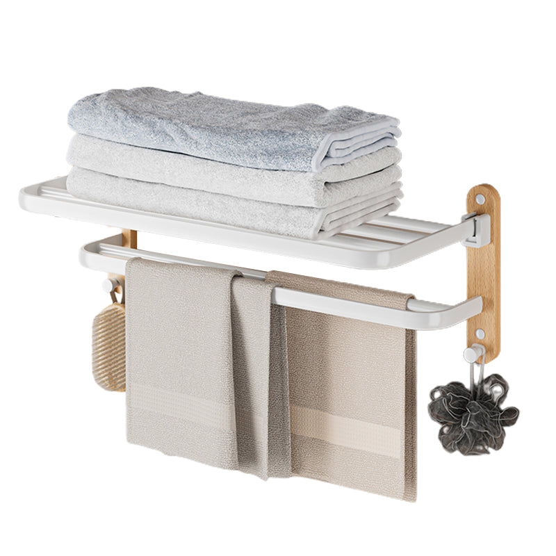 Frendorf | Weißes Metall- und Massivholz-Badezimmer-Zubehör-Hardware-Set