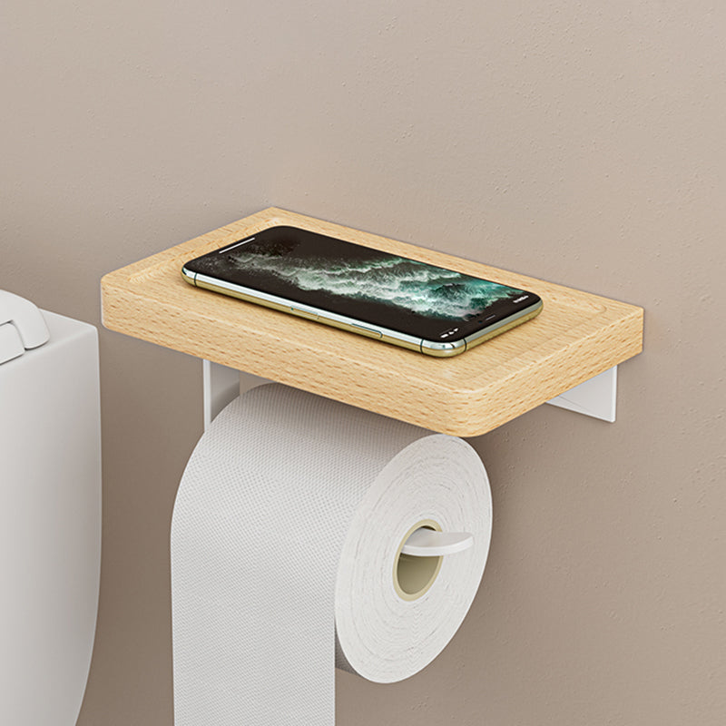 Frendorf | Weißes Metall- und Massivholz-Badezimmer-Zubehör-Hardware-Set