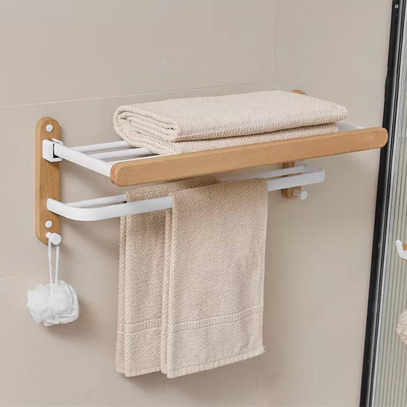 Frendorf | Weißes Metall- und Massivholz-Badezimmer-Zubehör-Hardware-Set