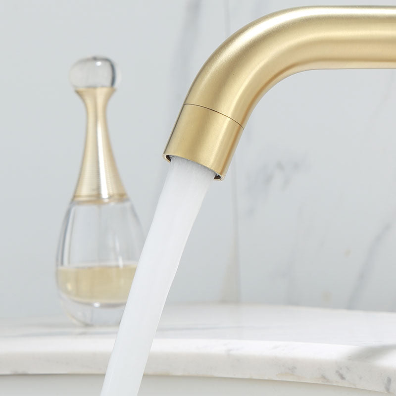 Frendorf | Deck Mounted Roman Tub Faucet Low Arc Tub Faucet Set in Gold