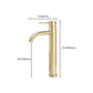 Frendorf | Deck Mounted Roman Tub Faucet Low Arc Tub Faucet Set in Gold