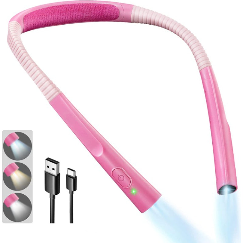 LED Nackenleselampe, Buchlicht zum Lesen im Bett, 3 Farben, 6 Helligkeitsstufen, biegbarer Arm, wiederaufladbar, langlebig, perfekt zum Lesen, Stricken, Campen, Reparieren