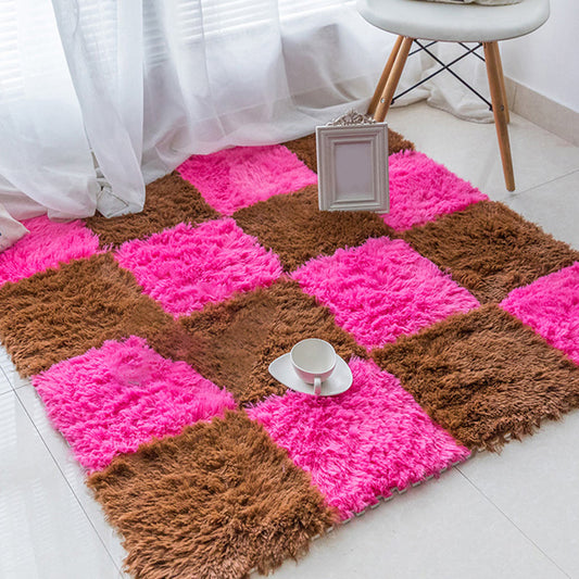 Frendorf | Basis Teppichfliesen Einfarbig Longpile Quadratische Schlafzimmer Teppichfliesen