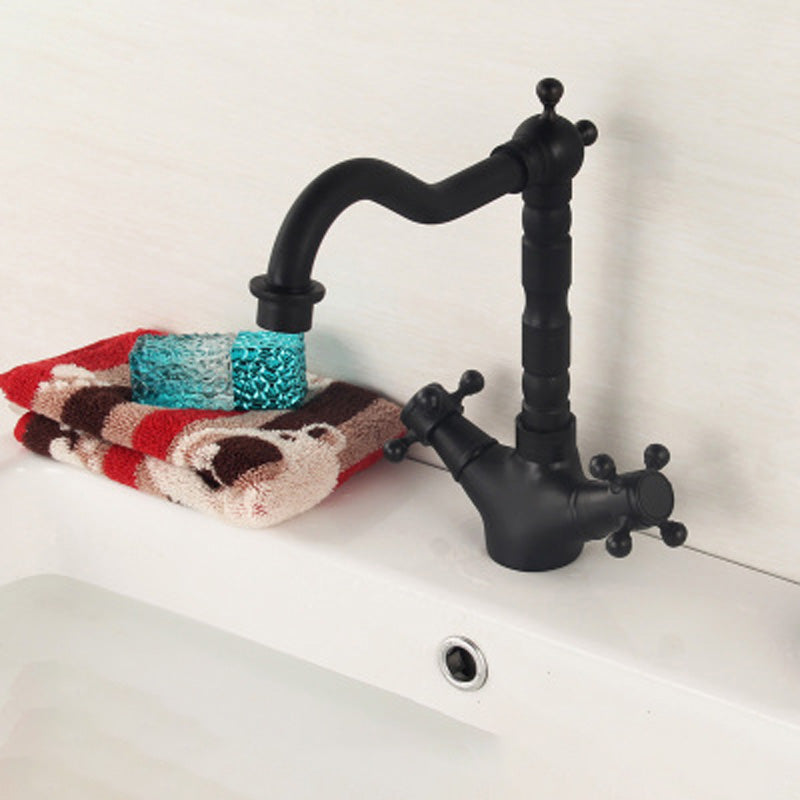Frendorf | Deck Mounted Copper Roman Tub Faucet Double Handles Roman Tub Faucet Set