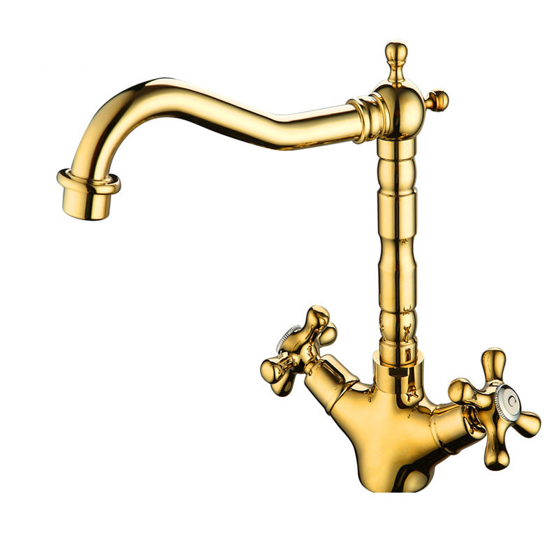 Frendorf | Deck Mounted Copper Roman Tub Faucet Double Handles Roman Tub Faucet Set