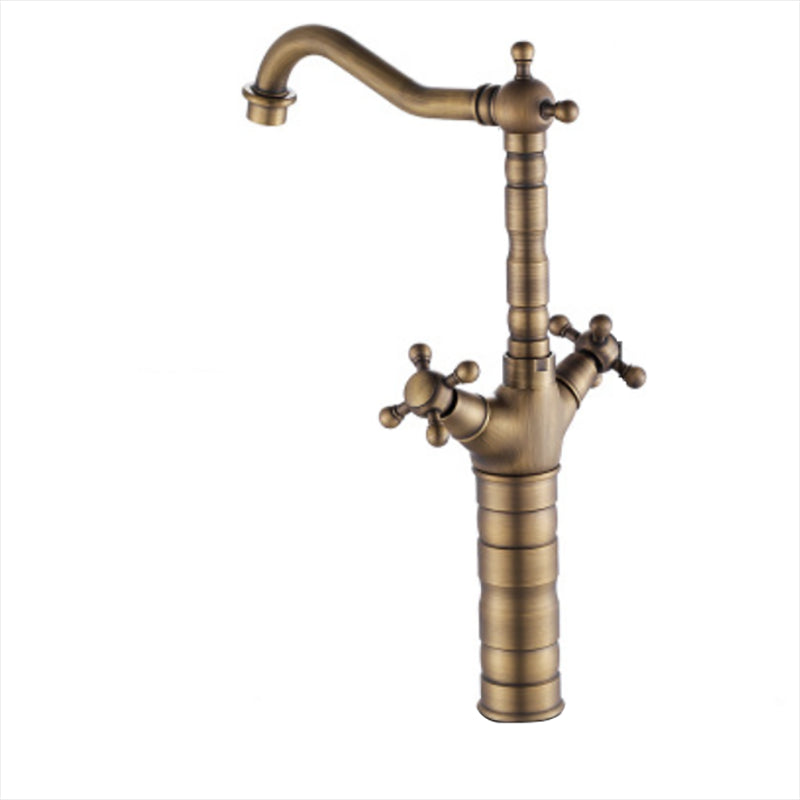Frendorf | Deck Mounted Copper Roman Tub Faucet Double Handles Roman Tub Faucet Set