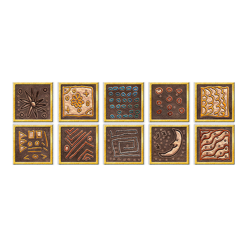 Frendorf | Quadratische Peel & Stick Mosaikfliese PVC Wasserdichte Mosaikfliesen Tapete