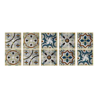 Frendorf | Quadratische Peel & Stick Mosaikfliese PVC Wasserdichte Mosaikfliesen Tapete