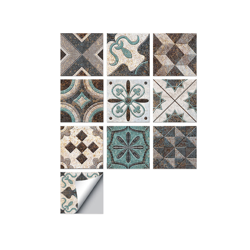Frendorf | Quadratische Peel & Stick Mosaikfliesen PVC Mosaikfliesen Tapete mit wasserdicht