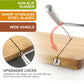 Frendorf | Artisan Akazien Käse Schneider – Edelstahlmesser auf eleganter Holzbasis