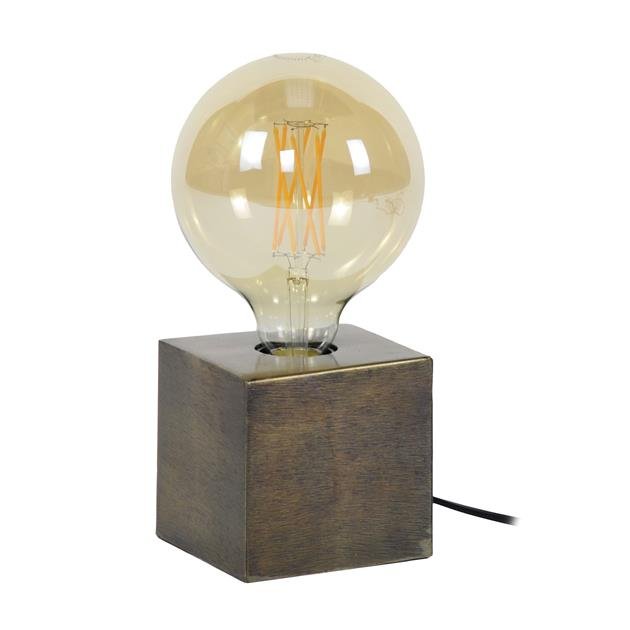 Frendorf | RustikBloc Industrielle Tischlampe | Retro Design | Perfekte Beleuchtung für Schreibtisch & Wohnzimmer | In Bronze, Schwarz & Kupfer erhältlich