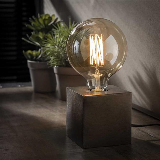 Frendorf | RustikBloc Industrielle Tischlampe | Retro Design | Perfekte Beleuchtung für Schreibtisch & Wohnzimmer | In Bronze, Schwarz & Kupfer erhältlich