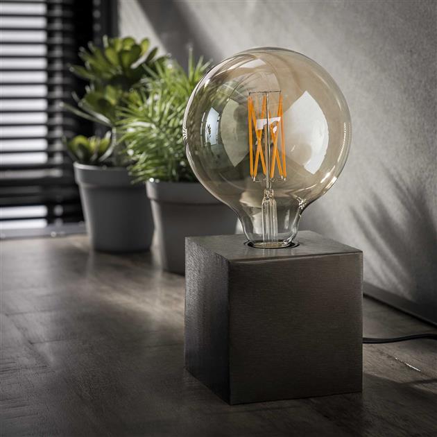 Frendorf | RustikBloc Industrielle Tischlampe | Retro Design | Perfekte Beleuchtung für Schreibtisch & Wohnzimmer | In Bronze, Schwarz & Kupfer erhältlich