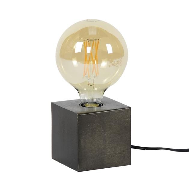 Frendorf | RustikBloc Industrielle Tischlampe | Retro Design | Perfekte Beleuchtung für Schreibtisch & Wohnzimmer | In Bronze, Schwarz & Kupfer erhältlich