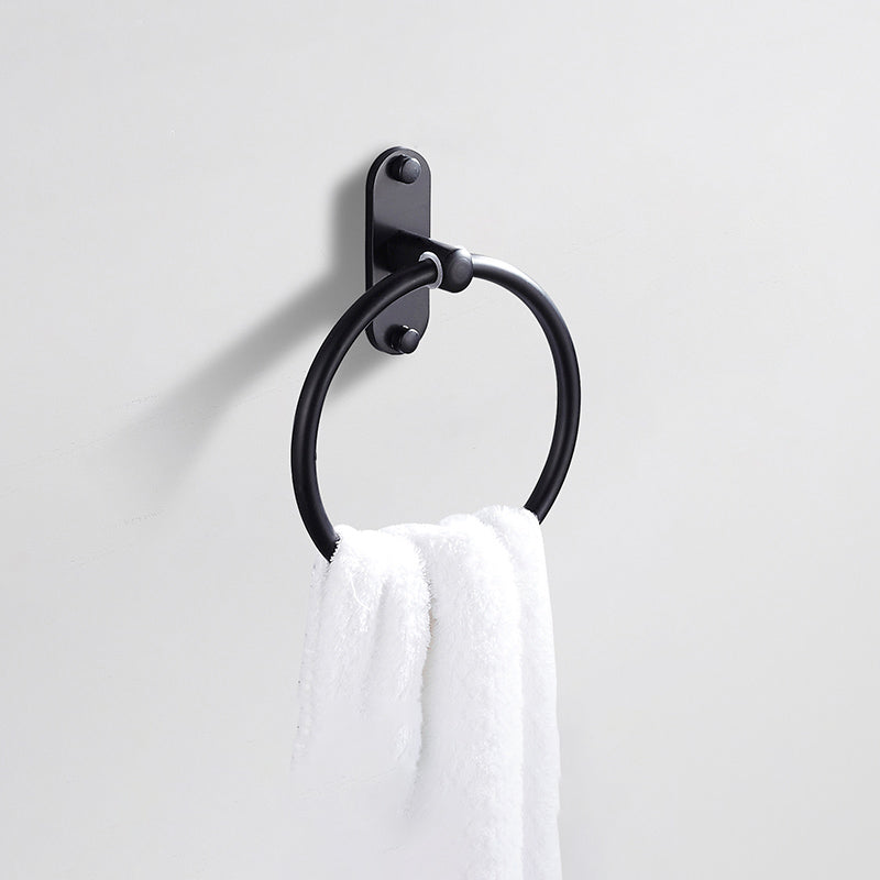 Frendorf | Modernes Badzubehör Set Schwarze Handtuchstange Papierhalter Badezimmerzubehör Kit