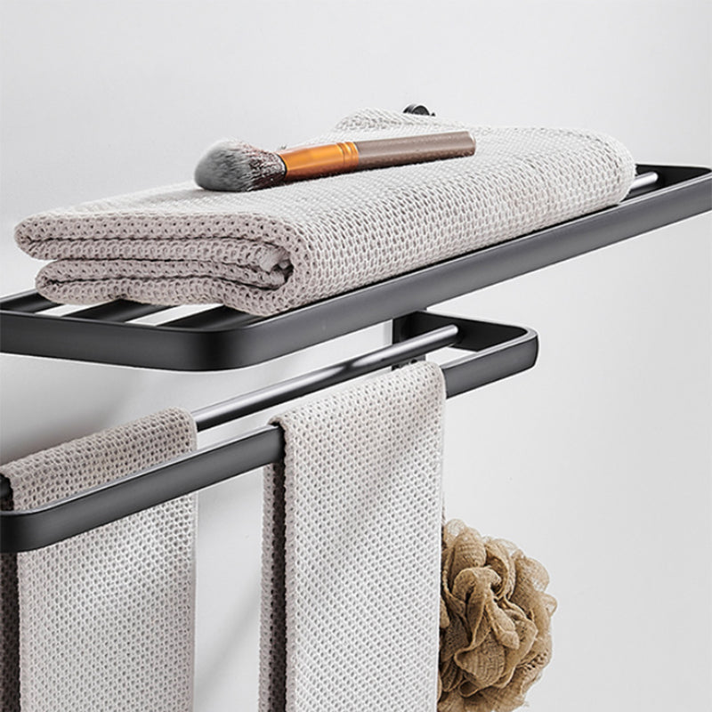 Frendorf | Modernes Badzubehör Set Schwarze Handtuchstange Papierhalter Badezimmerzubehör Kit