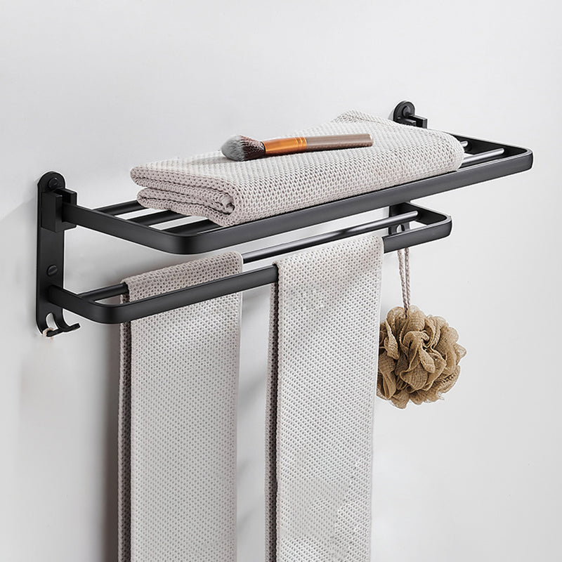 Frendorf | Modernes Badzubehör Set Schwarze Handtuchstange Papierhalter Badezimmerzubehör Kit