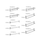 Frendorf | 7-teiliges Badezimmer-Zubehör-Set Modernes Aluminium-Badezimmer-Set in Silber