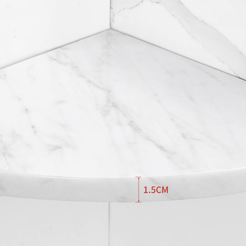 Frendorf | 2-teilige Badezimmerbeschlagset Metall und Marmor Badregalset