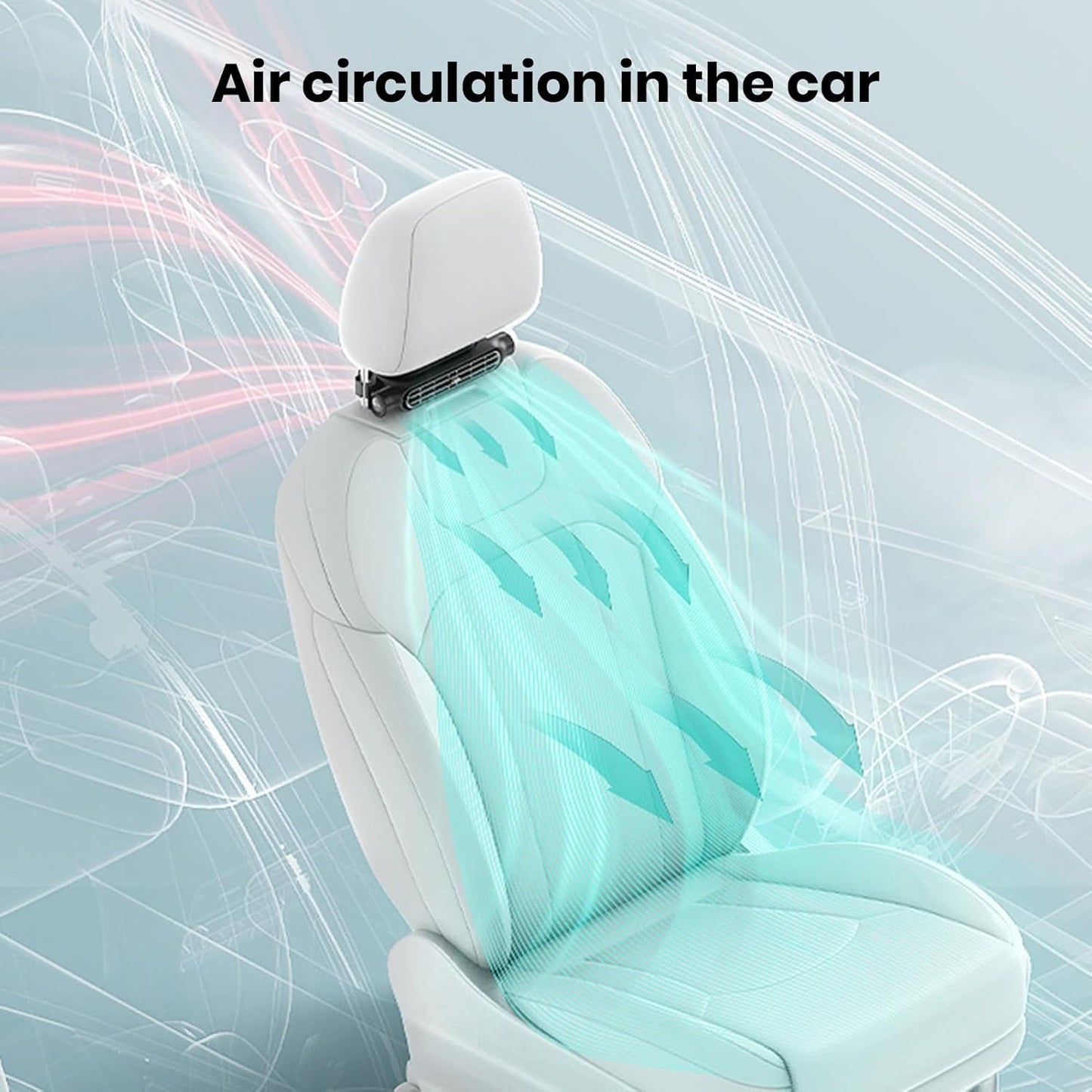 Frendorf | 3 Geschwindigkeiten USB Auto Kühlventilator & Kopfstützenhalterung – AutoBreeze (1+1 KOSTENLOS)