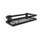 Frendorf | 2-teiliges Badregal aus mattschwarzem Metall Badezimmer-Hardware-Set