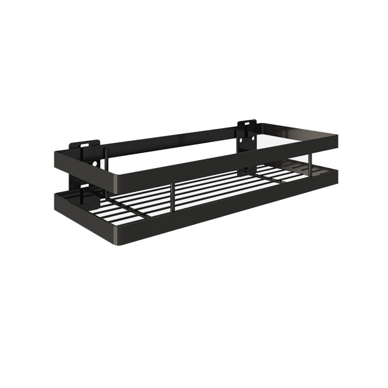 Frendorf | 2-teiliges Badregal aus mattschwarzem Metall Badezimmer-Hardware-Set