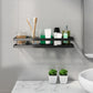 Frendorf | 2-teiliges Badregal aus mattschwarzem Metall Badezimmer-Hardware-Set