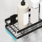 Frendorf | 2-teiliges Badregal aus mattschwarzem Metall Badezimmer-Hardware-Set