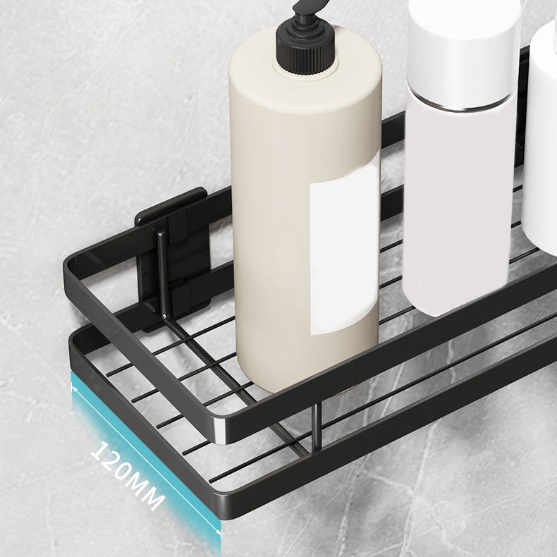 Frendorf | 2-teiliges Badregal aus mattschwarzem Metall Badezimmer-Hardware-Set