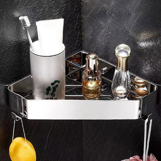 Frendorf | 2-teiliges Edelstahl-Badezimmerzubehör-Set 30 cm W Dreiecks-Badezimmerregal
