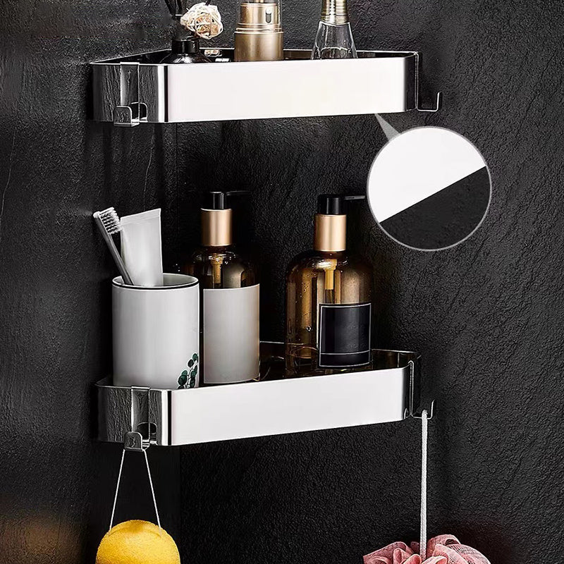Frendorf | 2-teiliges Edelstahl-Badezimmerzubehör-Set 30 cm W Dreiecks-Badezimmerregal