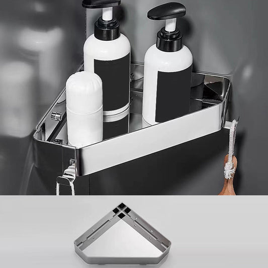 Frendorf | 2-teiliges Edelstahl-Badezimmerzubehör-Set 30 cm W Dreiecks-Badezimmerregal