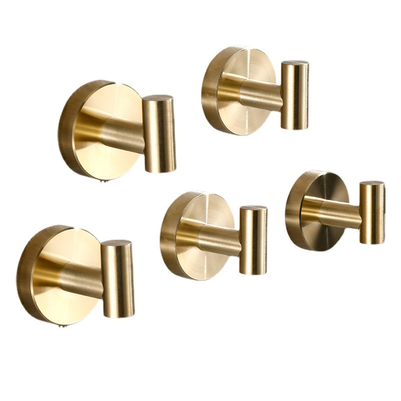 Frendorf | Modernes Badezimmerzubehör-Set Metall Kleiderhaken in poliertem Chrom/Gold