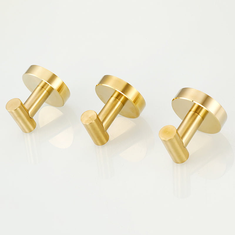 Frendorf | Modernes Badezimmerzubehör-Set Metall Kleiderhaken in poliertem Chrom/Gold