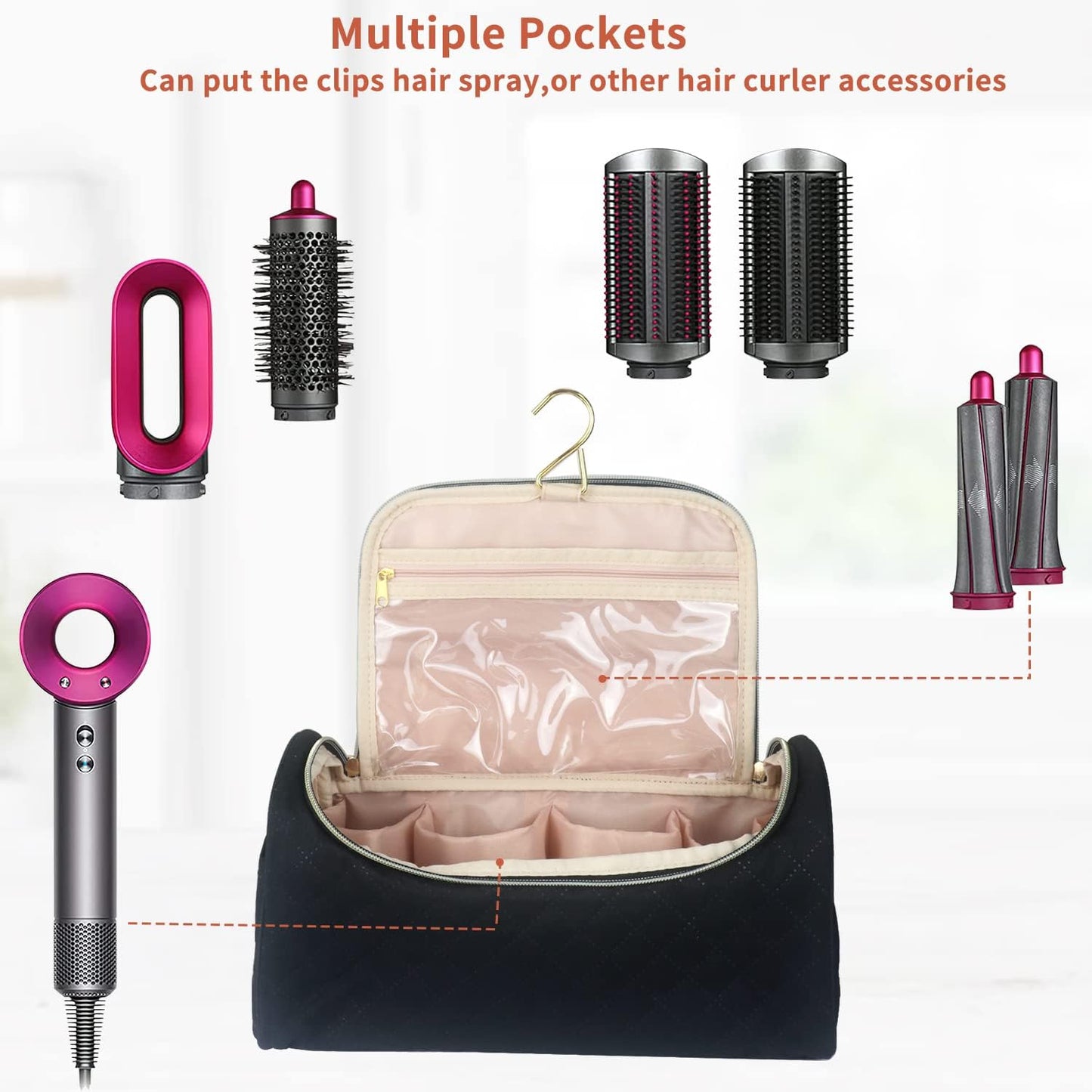 Frendorf | Reise Kosmetiktasche Lockenwickler Zubehör Aufbewahrungstasche