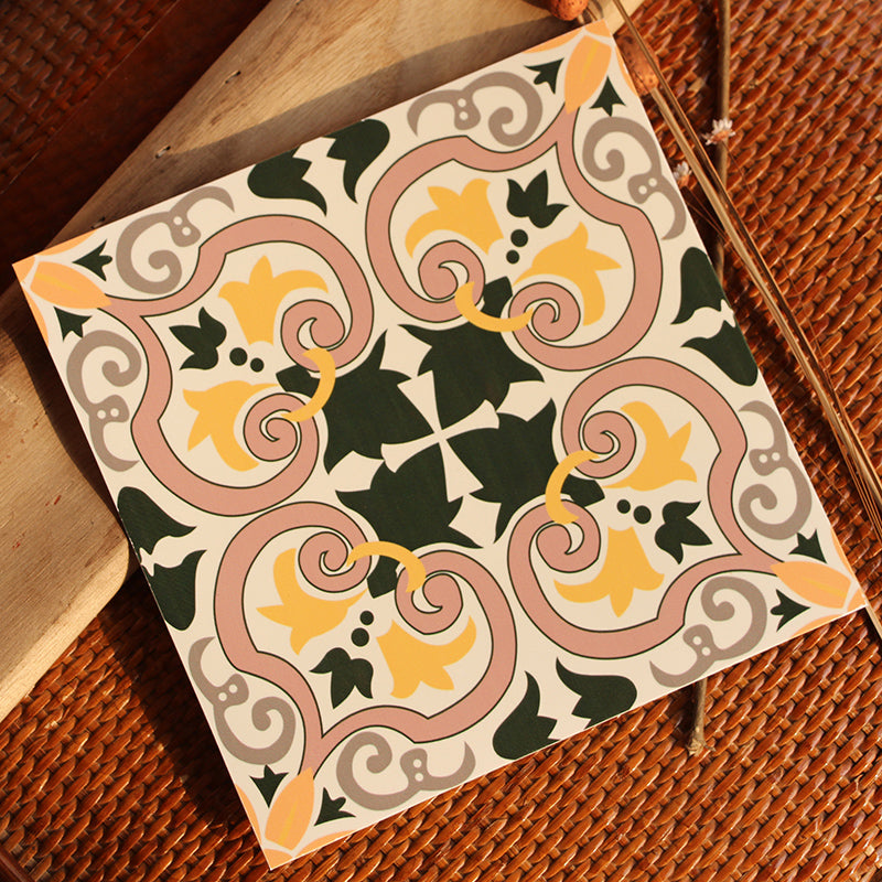 Frendorf | Peel & Stick Vinylboden Mehrfarbiger Stil Vinylboden mit mattem Glanz