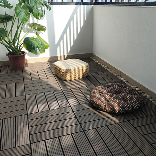 Frendorf | 11 Pack 12" X 12" Quadratische Deck-/Terrassenfliesen Snap Fit für Außenpatiofliesen