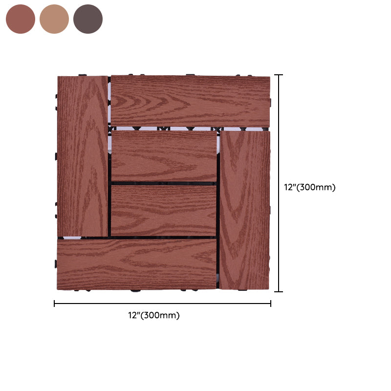Frendorf | 11 Pack 12" X 12" Quadratische Deck-/Terrassenfliesen Snap Fit für Außenpatiofliesen