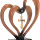 Frendorf | EternalBond Herz-Kreuz Tischdekoration | Symbolische Deko für Hochzeit & Zuhause | In Braun & Silber erhältlich