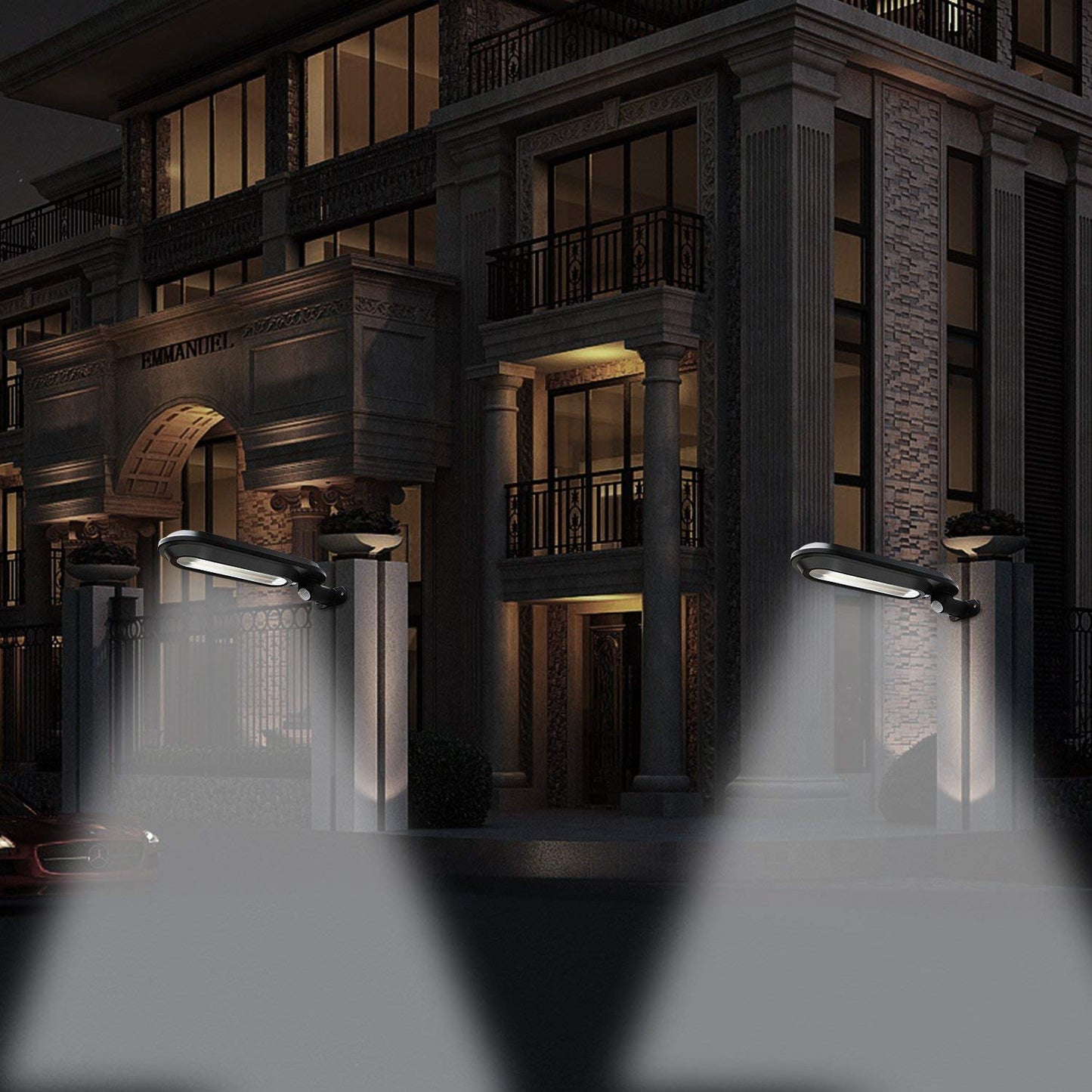 Frendorf | Solar Wandleuchte mit Bewegungsmelder – LED Außenbeleuchtung für Garten & Terrasse